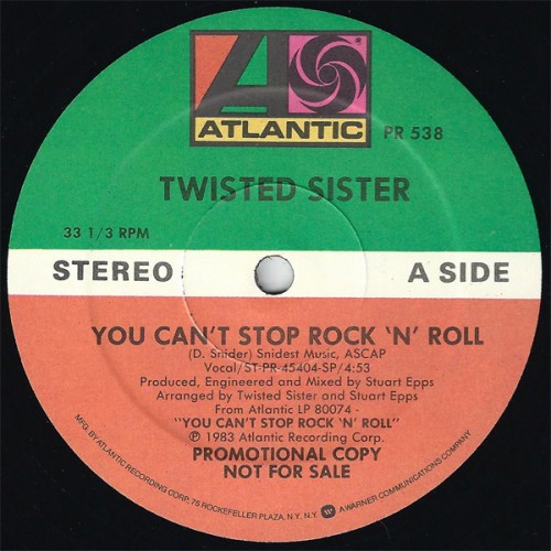 YOU CANT STOP ROCK N ROLL - 12INCH